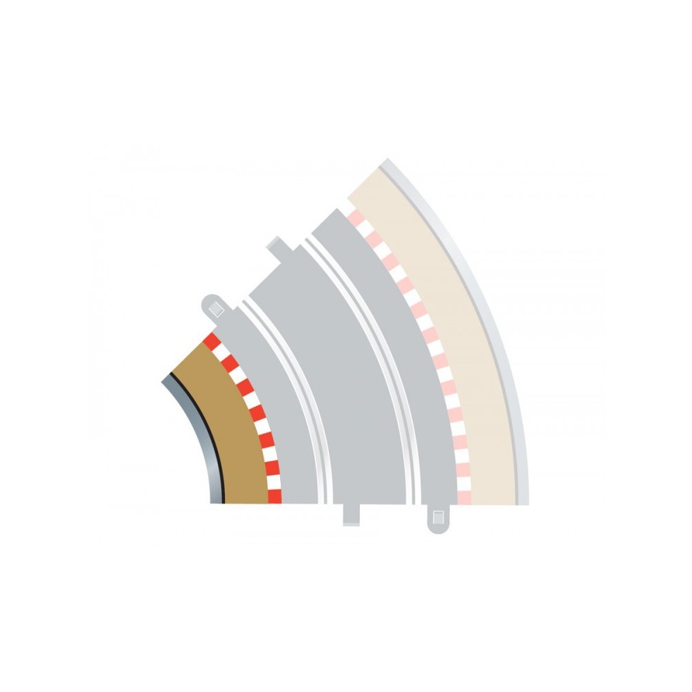 Radius 2 Curve Inner Borders 45° x 4