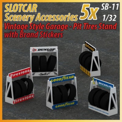 5X Vintage Style Tires Stand